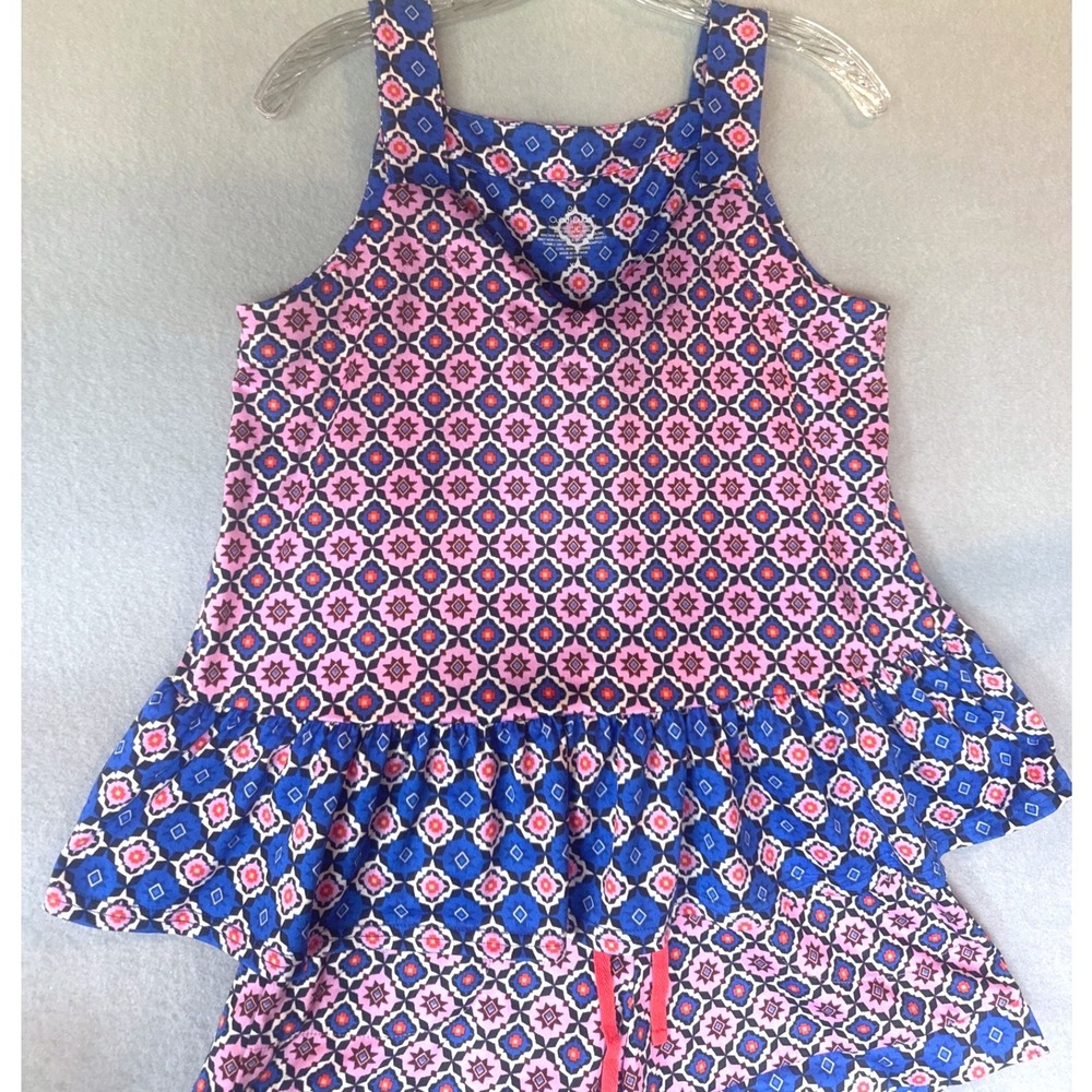 Cuddl Duds Womens Pajama Set XS Pink Blue Peplum Tank Shorts 2pc Loungewear - Picture 3 of 8